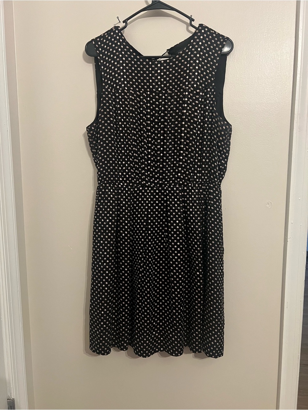 Marc by Marc Jacobs Silk Sleeveless Black Polka Dot Women’s Dress